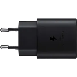 Samsung USB-C-Ladegerät, 25 W, ultraschnell, Adapter USB C auf USB, Schnellladegerät, Original-Ladegerät, ohne Kabel, Schwarz