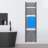 VILSTEIN Badheizkörper 1800 x 450 mm 745 W schwarz Mittelventil