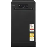 Exquisit GSP9109-450D Standgeschirrspüler (freistehend, 845 mm, Schwarz)