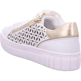 Marco Tozzi Plateausneaker Gold/Weiß 39