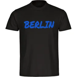 multifanshop Kinder T-Shirt - Berlin blau - Textmarker - Druck blau - Kind