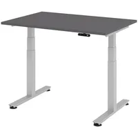 Bümö Schreibtisch, Graphit, Silber, Nachbildung, Rechteckig, 120x72x80 cm, FSC