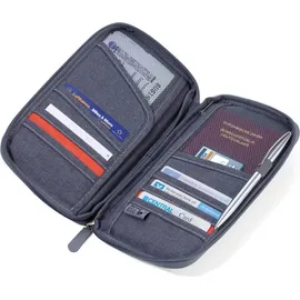 Troika SAFE FLIGHT Etui für Reisedokumente grau/orange