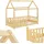 Juskys Kinderbett Marli 80 x 160 cm Kiefer massiv natur beige