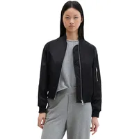 Marc O'Polo Outdoorjacke MARC O'POLO "aus recyceltem Shiny-Polyester-Twill", Damen, Gr. 46, schwarz (deep night blau), Obermaterial: 100% Polyester, unifarben, regular fit, Rippbündchen, Jacken Outdoorjacke
