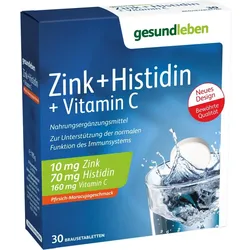 Gesund Leben Zink + Histidin +vitamin C Brausetabl 30 ST