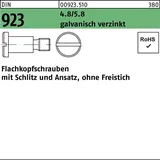 F. REYHER Nchfg. GmbH & Co. KG DIN 923 Flachkopfschraube M4x5 Stahl 4.8 galvanisch verzinkt Schlitz m. Ansatz o. Freistich