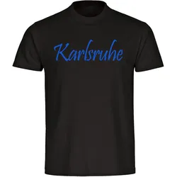 multifanshop Kinder T-Shirt - Karlsruhe - Schriftzug - Druck blau - Kind
