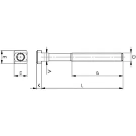 AMF T-Nutenschraube DIN787K8 M16 x 16 x 125