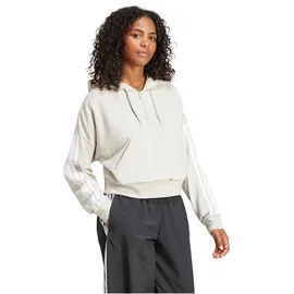 adidas Essentials 3-Streifen French Terry Quarter-Zip Hoodie Wonder Alumina / White XS