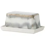 Bloomingville Paula Butterdose grau-weiß