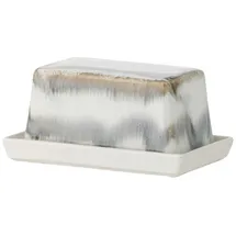 Bloomingville Paula Butterdose grau-weiß