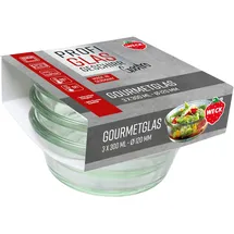 Weck 3er Set Gastropack 300 ml Gourmetgläser (perfekte Kreationen, Backofengeeignet, Spülmaschinengeeignet, Stabilität, Delikatessengläser, ohne Deckel) 76126,