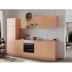 Küche Küchenzeile Leerblock Einbauküche Buche Gerda 270 cm Respekta