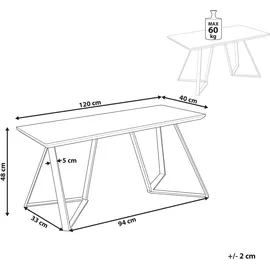 Beliani Bank Upton Hellbraun