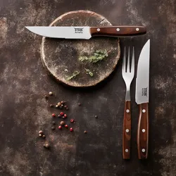 Amefa PORTERHOUSE  Steakmesser Set, Edelstahl 18/0, 2-teilig