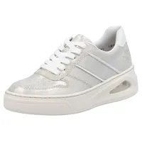 Rieker Plateau-Sneaker Damen Silberfarben/Weiß 38