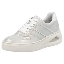 Rieker Plateau-Sneaker Damen Silberfarben/Weiß 38