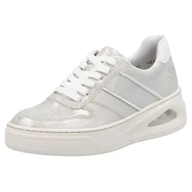 Rieker Plateau-Sneaker Damen Silberfarben/Weiß 38