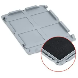 PROREGAL Scharnierdeckel Eurobox NextGen mit Schaumstoff ohne Verschlüsse | HxBxT 3x30x40cm | Eurobehälter Transportbox Transportbehälter