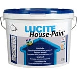 Lucite International LUCITE Housepaint 12 Liter 1000T, Weiss Fassadenfarbe seidenmatt Hausfarbe