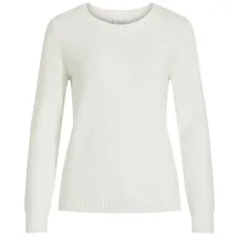VILA Strickpullover mit Rundhalsausschnitt Modell 'Viril', Offwhite, M