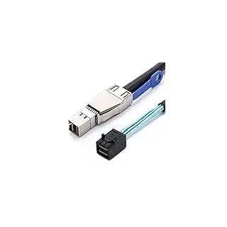 Allowish Mini SAS SFF-8644 with IC to SAS SFF-8643 Server Connection Cable (1m,Black)