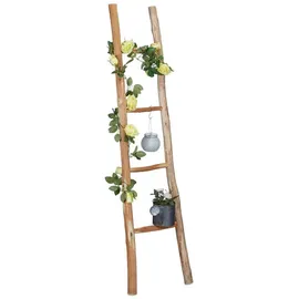 Relaxdays Dekoleiter Kastanienholz XXL Braun