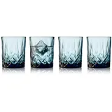 Lyngby Glas Sorrento Whiskyglas Tumbler, 32 cl, 4 Stck., Blau,