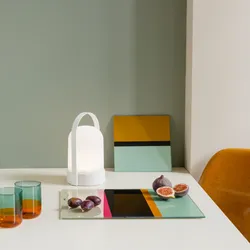 REMEMBER Küchenglasplatte klein Nr. 11 - 21.5 x 21.5 cm - hitzebeständig mit Rutschschutz