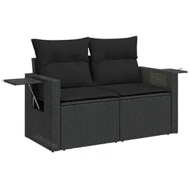 vidaXL Garten-Lounge-Set 8-tlg. schwarz