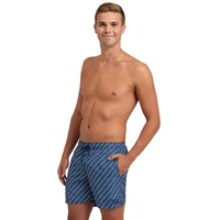 Arena Herren Beach Boxer Allover Swim Trunks, Navy-diagonal Pattern Multi, XXL