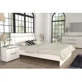 Xlmoebel Schlafzimmer-Set 3-teiliges Set Luxus Schlafzimmermöbel in Weiß mit Doppelbett, (3-tlg., 3tlg Shlafzimmer Set (Bett + 2x Nachttische), Hergestellt in Europa weiß