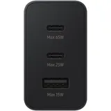 Samsung Power Adapter Trio (65W Schnellladefunktion) ohne Kabel Schwarz