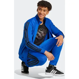 adidas Trainingsanzug ADIDAS SPORTSWEAR "M 3S TR TT TS", Jungen, Gr. L, blau (royal blau), Obermaterial: 100% Polyester, Sportanzüge Trainingsanzug, Basic 3-Streifen Trikot