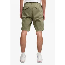 Superdry Chinoshorts "UTILITY CHINO SHORT", Herren, Gr. 32, N-Gr, grün (oil grün), Web, Obermaterial: 98% Baumwolle, 2% Elasthan, unifarben, relaxed fit knielang, Hosen Chinoshorts, mit Baumwollmischung, Relaxed Fit, knielang, aus Webmaterial