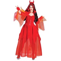 Funny Fashion Hexen-Kostüm Hochwertiges Teufelin Ava Kostüm für Damen rot