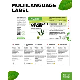 Vit4ever Olivenblatt Extrakt 650 Kapseln 180 St.