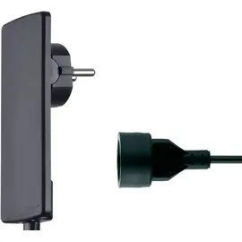 EVOline 151000155100 Strom Verlängerungskabel 16A Schwarz 1.50m H05VV-F 3G 1,5mm2