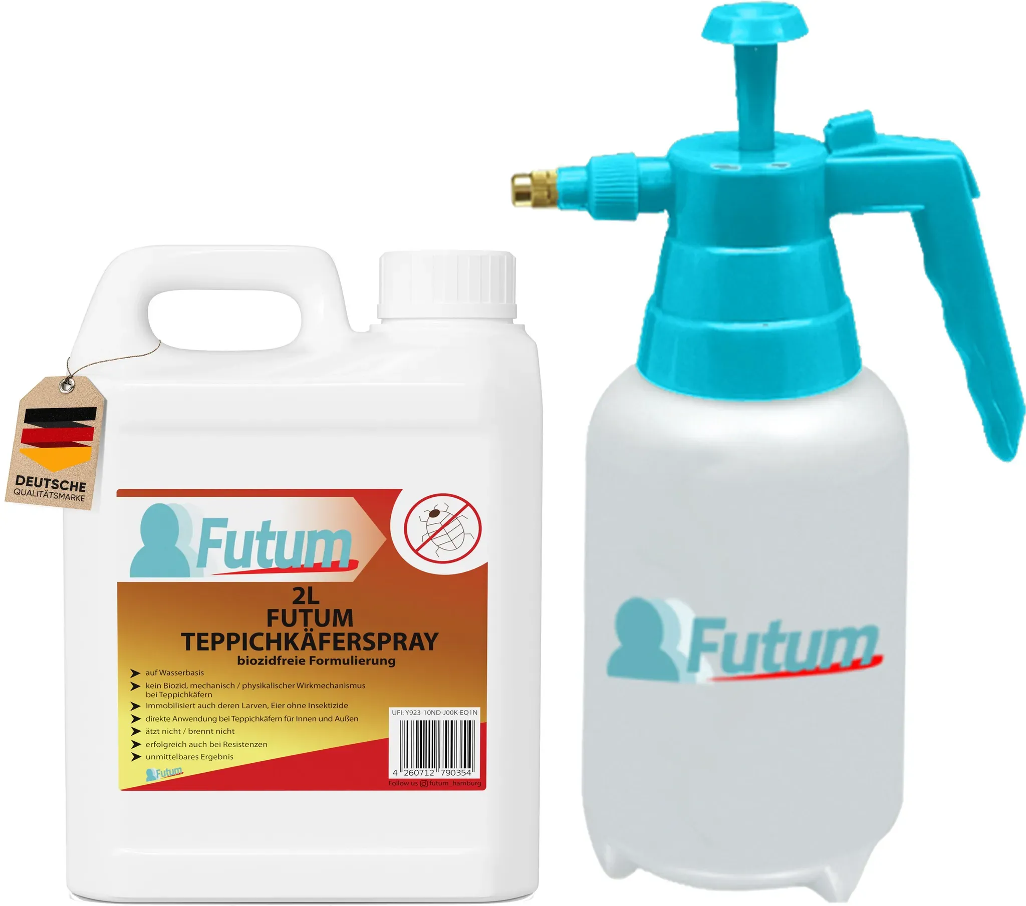 Futum 2L Teppichkäferspray + Sprüher Spray 2 l