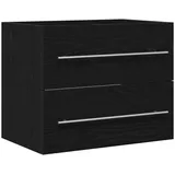vidaXL Waschbeckenunterschrank Schwarz Eichen-Optik 60x38,5x48 cm