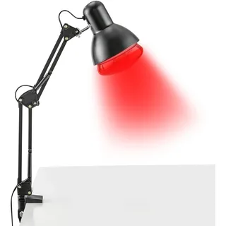 HINOPY Infrarotlampe Rotlichtlampe Wärmelampe Infrarotlichtlampe 220V 150W Infrarotlicht Heimgebrauch Klappbar auf Einem Tisch zu Befestigen für Schmerzlinderung und Muskelentspannung