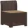 vidaXL 1-Sitzer Garten-Sofa mit Kissen Rattan-Look PP Braun