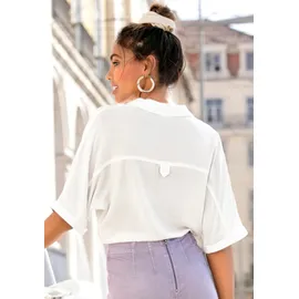 LASCANA Kurzarmbluse Beige 38