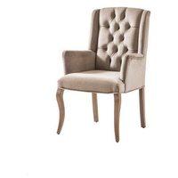 JVmoebel Stuhl, Chesterfield Lehnstuhl Polsterstuhl Luxus Sessel Stuhl Stühle Designer beige