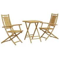 vidaXL 3-tlg. Bistro-Set Bambus