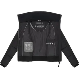 Navahoo Damen, Teddy-Fleecejacke warme Winterjacke mit hohem Kragen Teddyzone 14 Black Gr. XL - XL