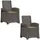 vidaXL Liegesessel Garten Rattan-Optik 2 pcs 2 St. Hellgrau/Taupe