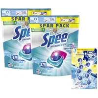 SPEE Power Caps 2x60 (120) WL Frische Kick 24H Deo-Frische Spar Pack, vordosiertes Vollwaschmittel & WC FRISCH Kraft Aktiv Duftspüler Mix Lemon + Frische Brise, 1x 200g