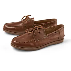 Tchibo - Leder-Bootsschuhe - Herren - Gr. 42 - braun